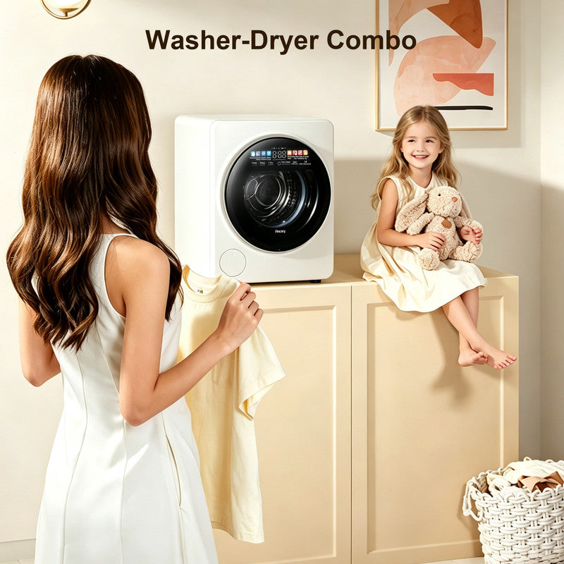 Compact Front Load Washer Dryer Combo with 4.4 lb. Wash Capacity and 2.2 lb. Dry Capacity for Baby Care, Intimates and Delicates