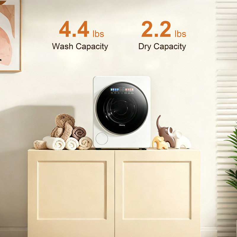 Compact Front Load Washer Dryer Combo with 4.4 lb. Wash Capacity and 2.2 lb. Dry Capacity for Baby Care, Intimates and Delicates