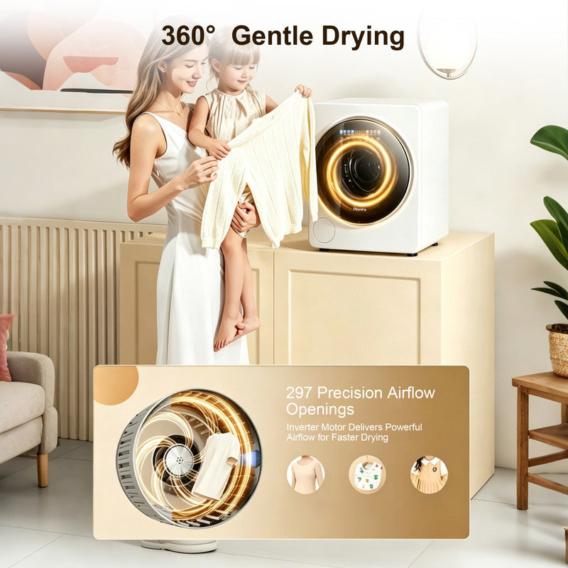 Compact Front Load Washer Dryer Combo with 4.4 lb. Wash Capacity and 2.2 lb. Dry Capacity for Baby Care, Intimates and Delicates