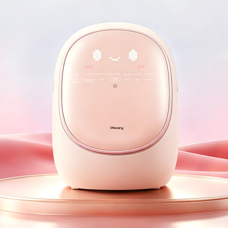 Compact Portable Washer Dryer Combo for Dedicated Laundry with 1.1 lb. Capacity, Gentle Drying, Sanitize Cycle and Pink Finish