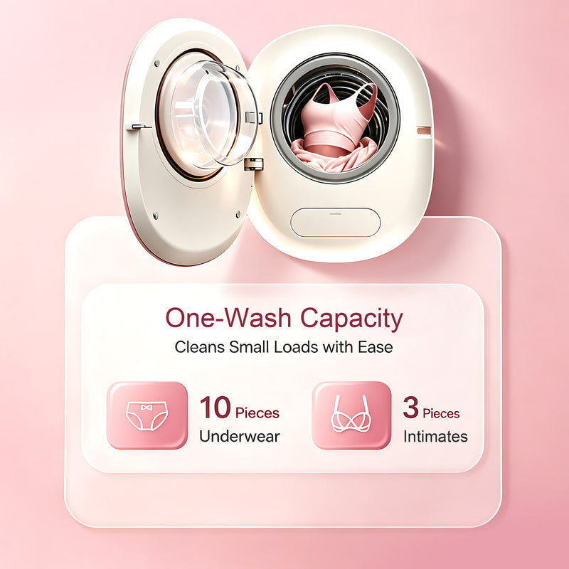 Compact Portable Washer Dryer Combo for Dedicated Laundry with 1.1 lb. Capacity, Gentle Drying, Sanitize Cycle and Pink Finish