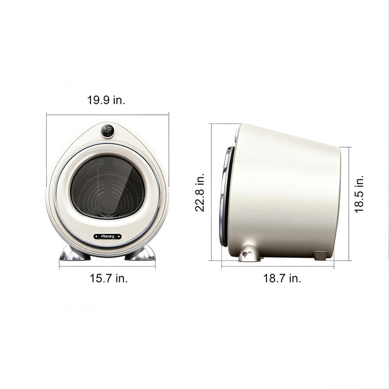 Compact Front Load Vented Dryer with 6.6 lb. Dry Capacity and Pet Hair Removal Function for Baby Care, Delicates and Daily Loads