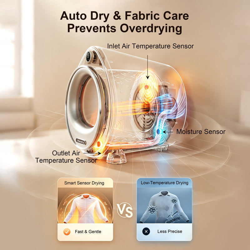 Compact Front Load Vented Dryer with 6.6 lb. Dry Capacity and Pet Hair Removal Function for Baby Care, Delicates and Daily Loads