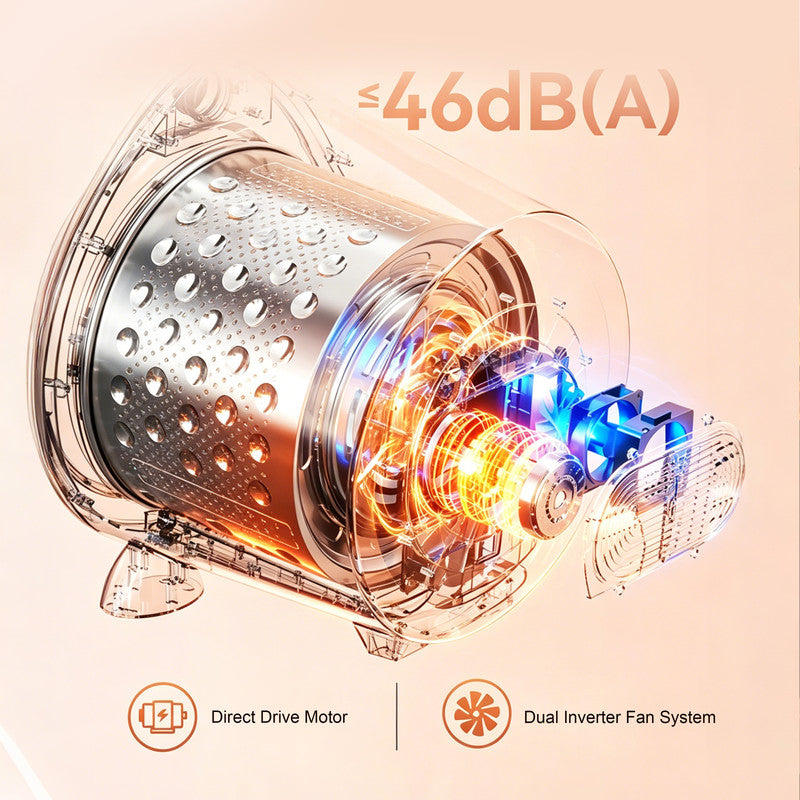 Compact Front Load Vented Dryer with 6.6 lb. Dry Capacity and Pet Hair Removal Function for Baby Care, Delicates and Daily Loads