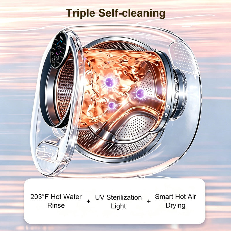 Compact Portable Washer Dryer Combo for Intimates, Baby Care and Delicates with 2.2 lb. Wash Capacity and 1.1 lb. Dry Capacity