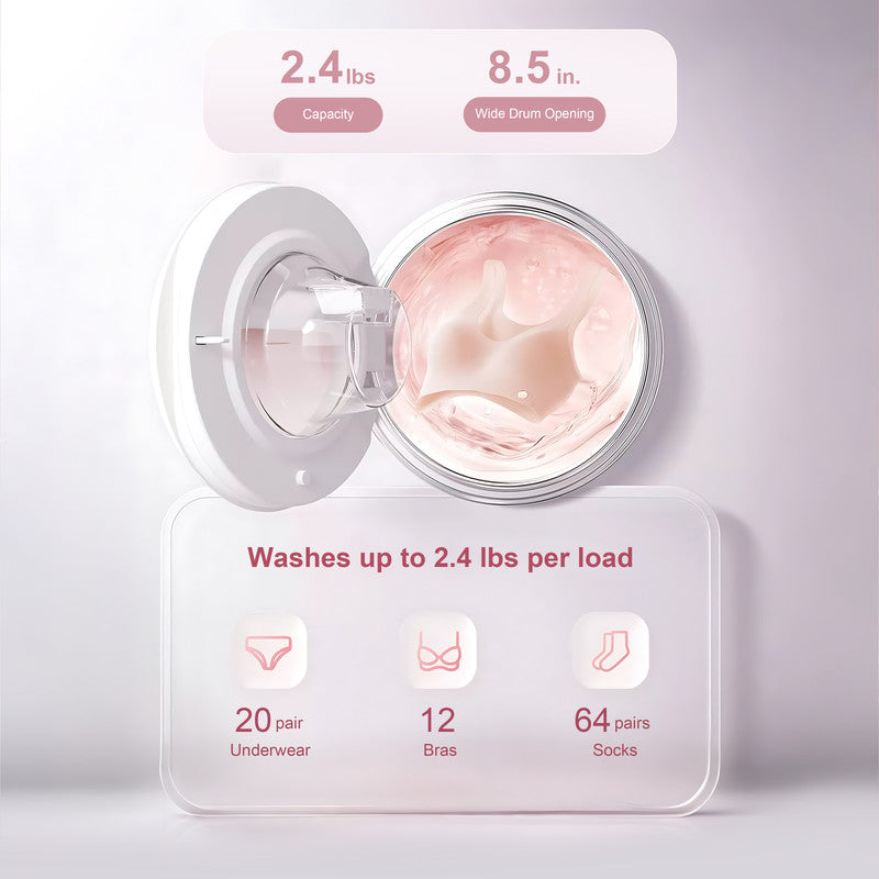 Compact Washer Dryer Combo for Dedicated Laundry with 2.4 lb. Wash Capacity, 0.7 lb. Dry Capacity and Gentle Care for Intimates