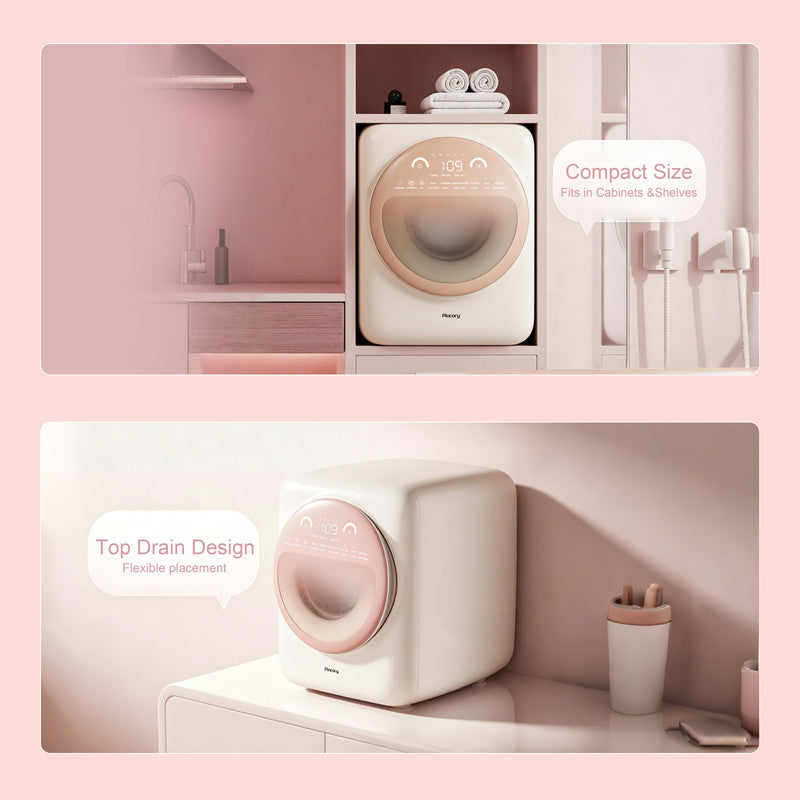 Compact Washer Dryer Combo for Dedicated Laundry with 2.4 lb. Wash Capacity, 0.7 lb. Dry Capacity and Gentle Care for Intimates