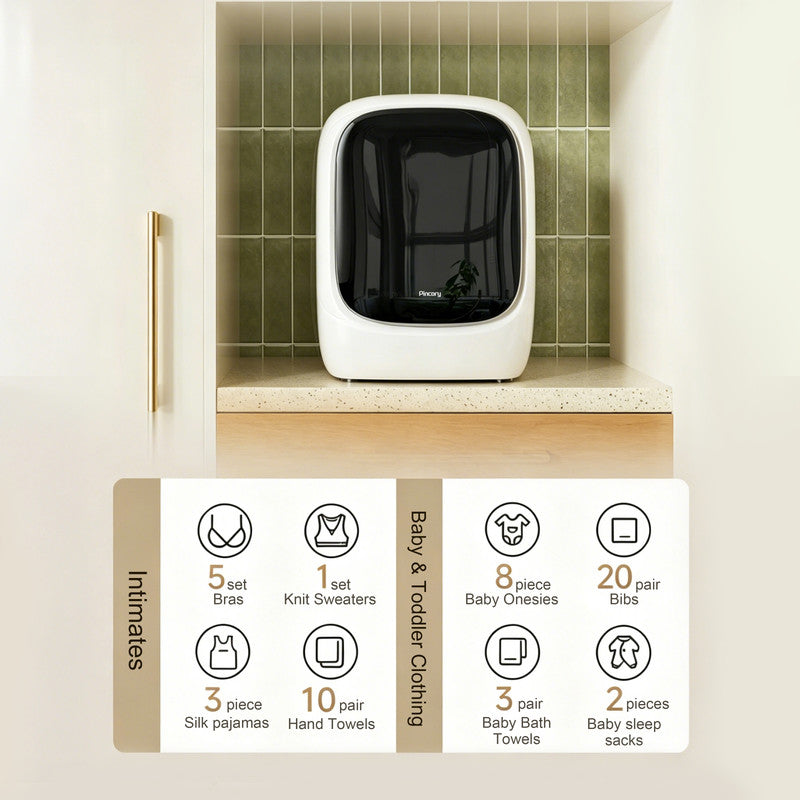 Compact Washer Dryer Combo for Dedicated Laundry with 2.6 lb. Wash Capacity, 1.1 lb. Dry Capacity and UV Sanitization for Intimates