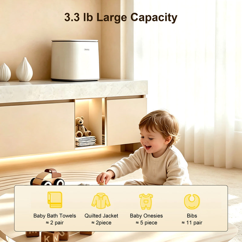 Compact Top Load Washer with 3.3 lb. Wash Capacity, Inverter Motor for Baby Care, Intimates and Delicates