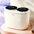 Compact Twin Tub Washer for Dedicated Laundry, Intimates and Baby Care with Dual Chamber Design in White